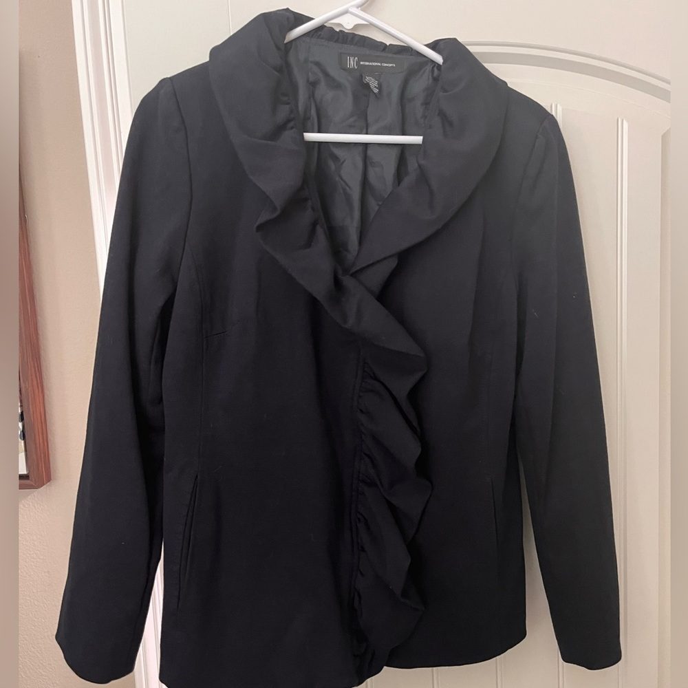 Womens INC International Concepts ruffle detail jacket